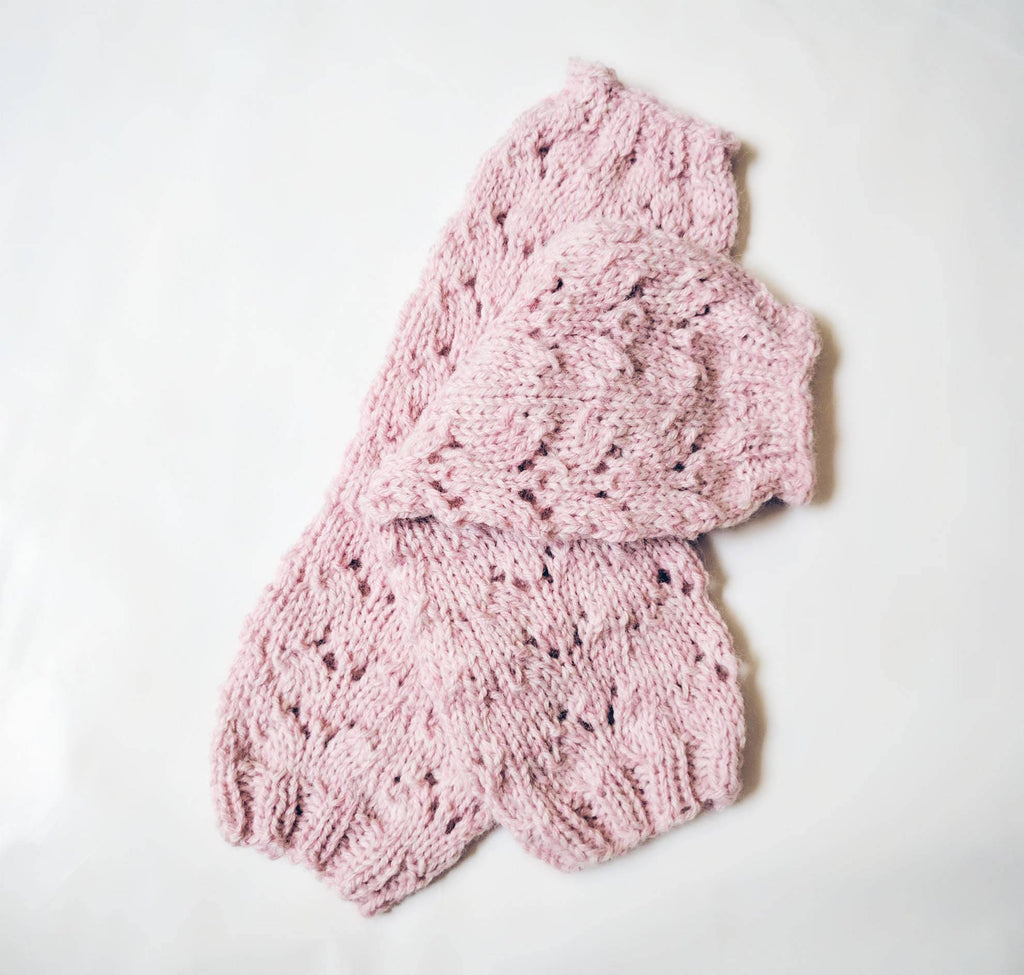 Knitted Wool Blend Leg Warmers, Light Rose Pink, Dance Sports Ballet Wear