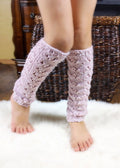 Knitted Wool Blend Leg Warmers, Light Rose Pink, Dance Sports Ballet Wear
