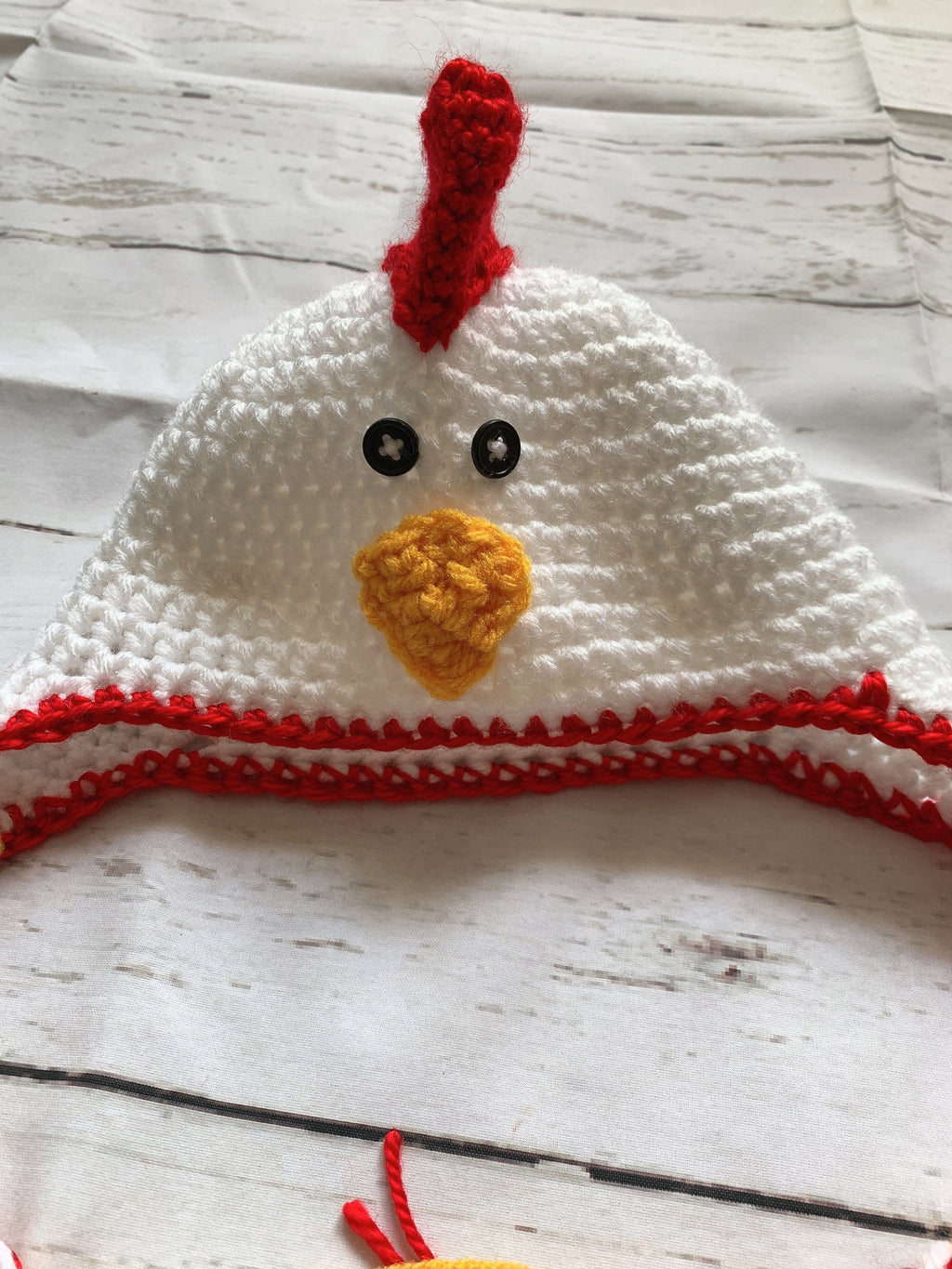 Crochet Chicken Hat: Kids Halloween Costume, Dress Up