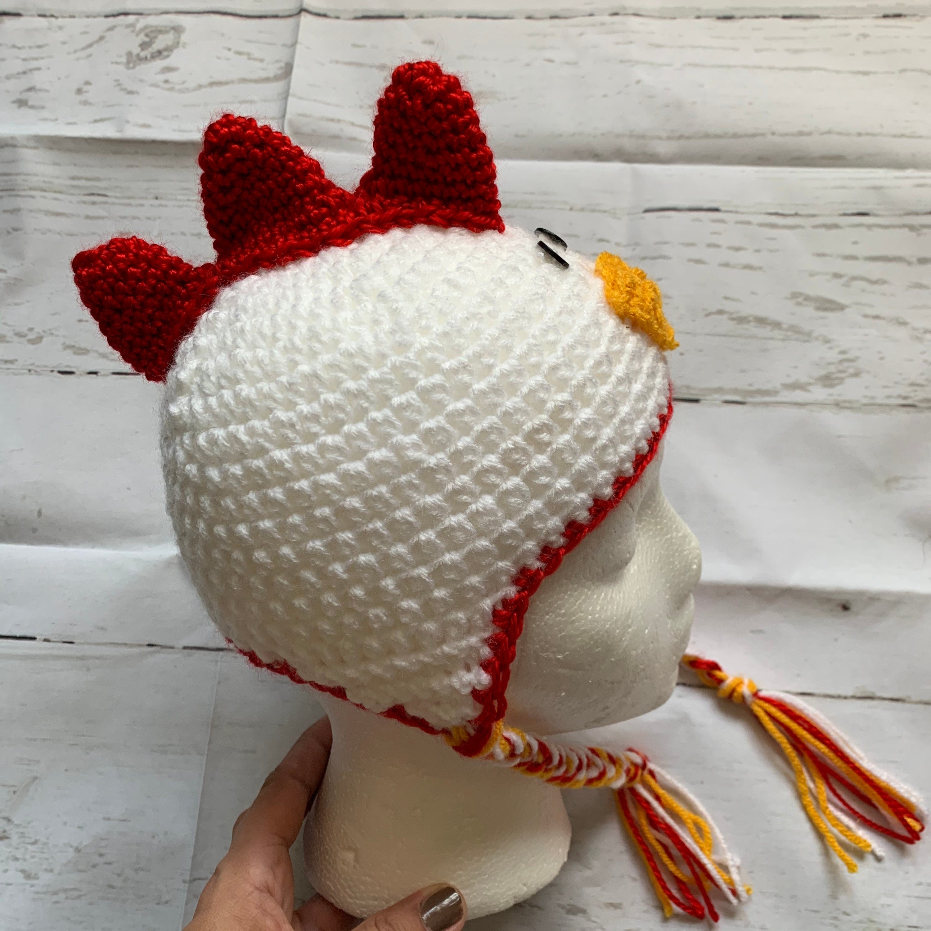 Crochet Chicken Hat: Kids Halloween Costume, Dress Up