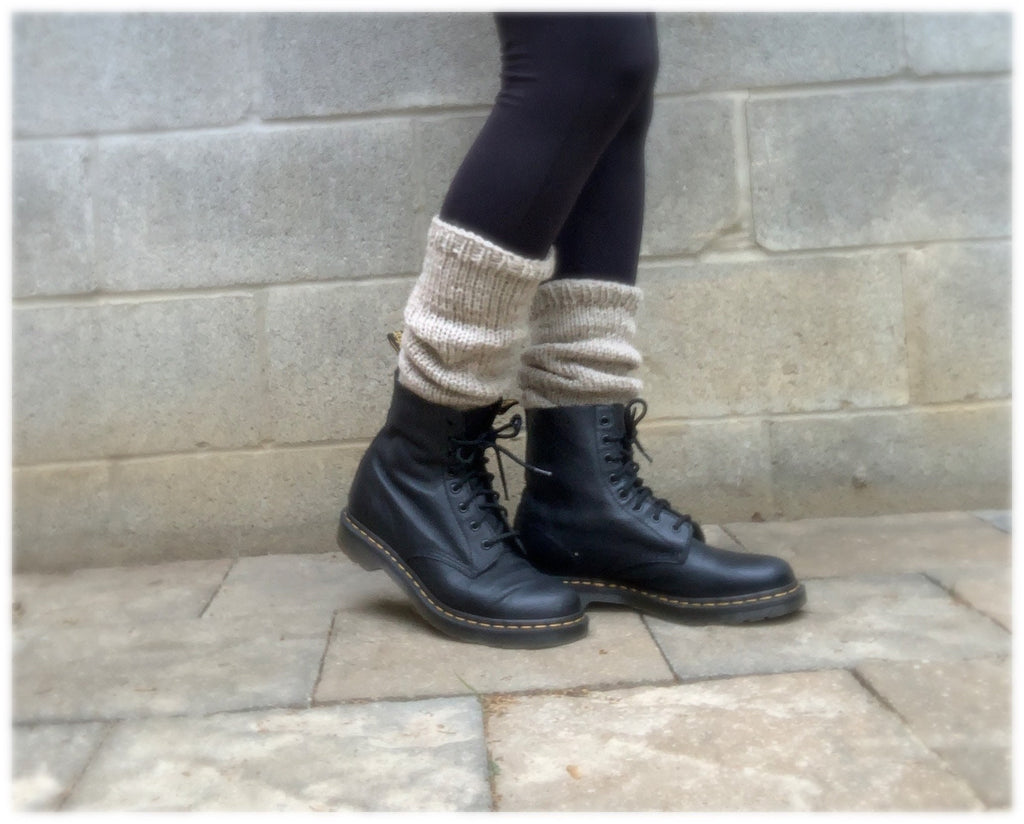 Wool Knit Leg Warmers: Adult Ankle Warmer