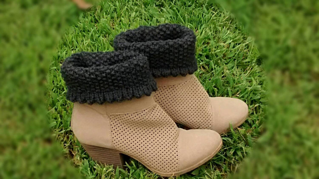 Short Knit Boot Cuffs – Women’s Ankle Warmers