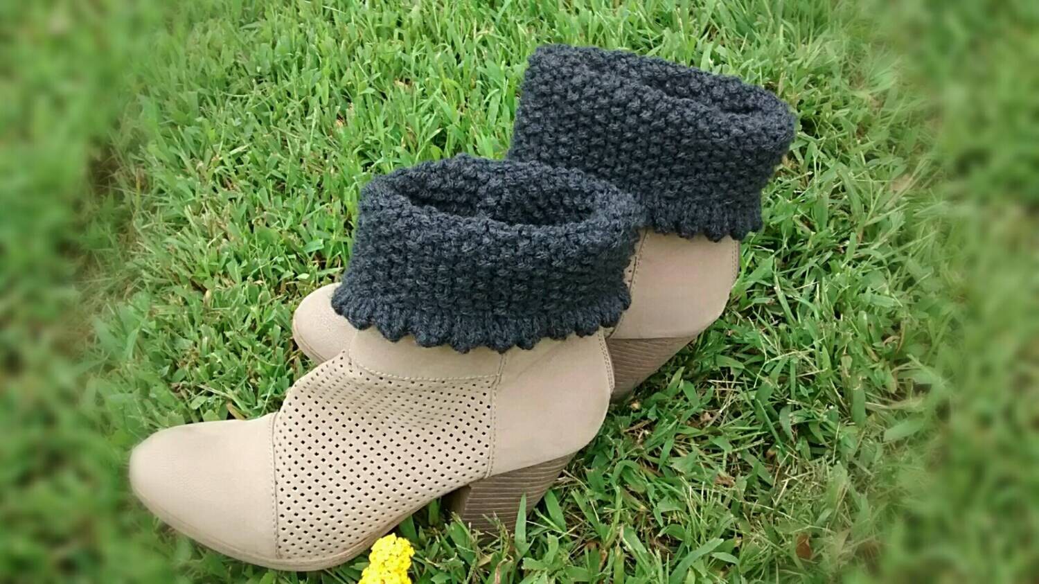 Short Knit Boot Cuffs – Women’s Ankle Warmers