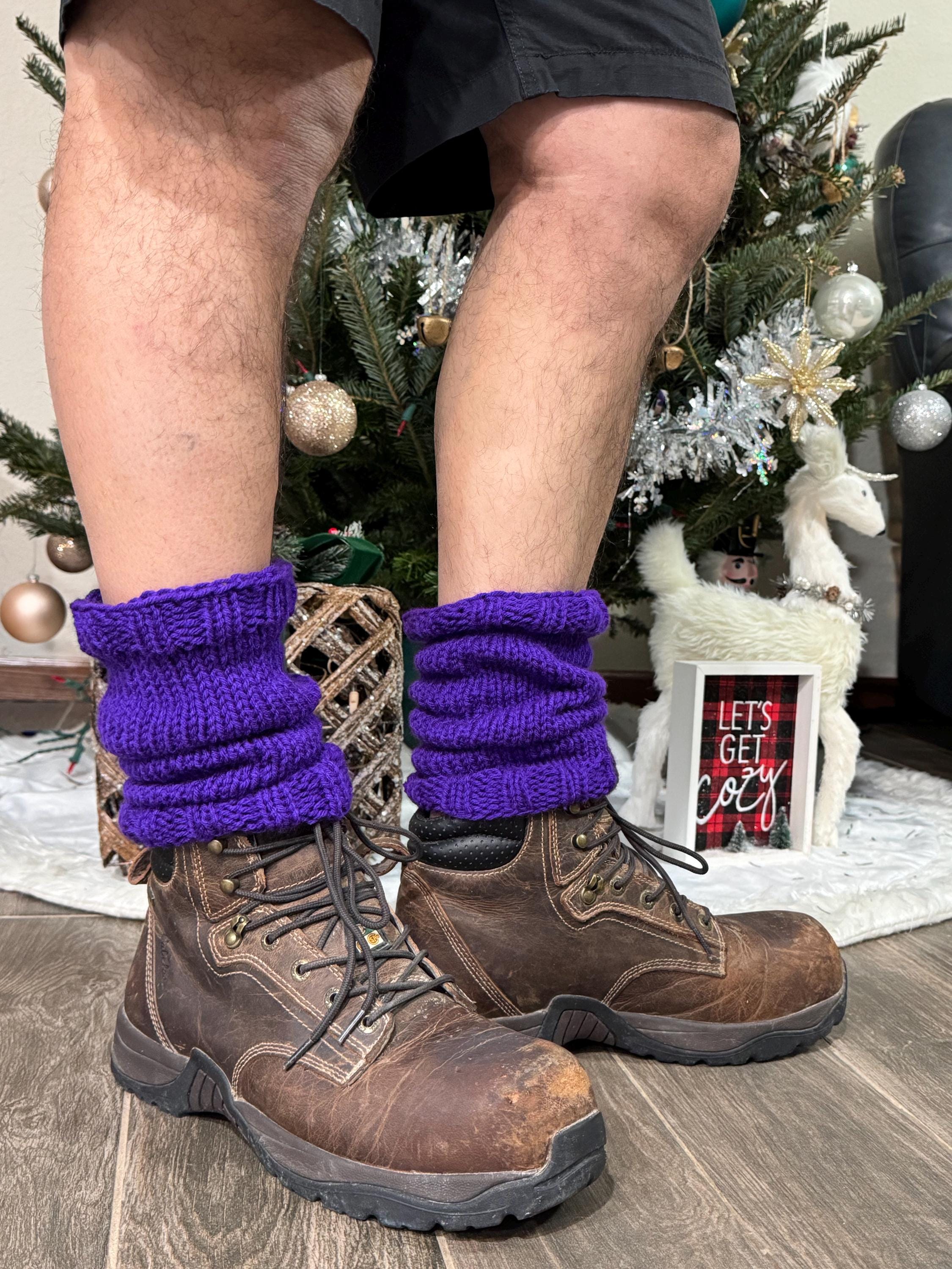 Knitted Ankle Warmers: Short Acrylic Leg Warmers, Gender Neutral