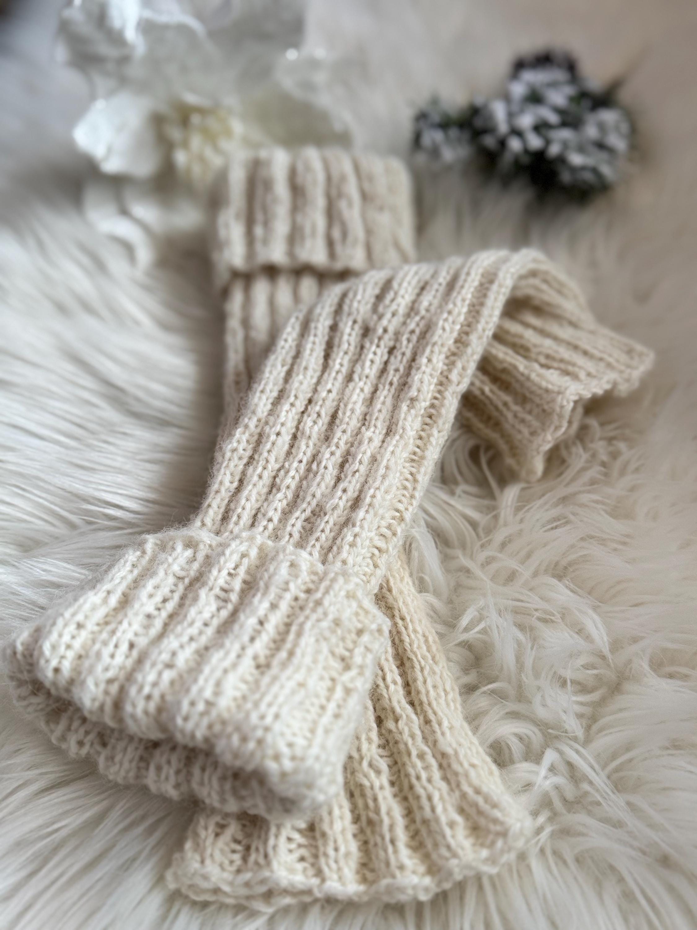 Hand Knit Alpaca Boot Cuffs | Cozy Scrunchy Leg Warmers | Winter Accessories