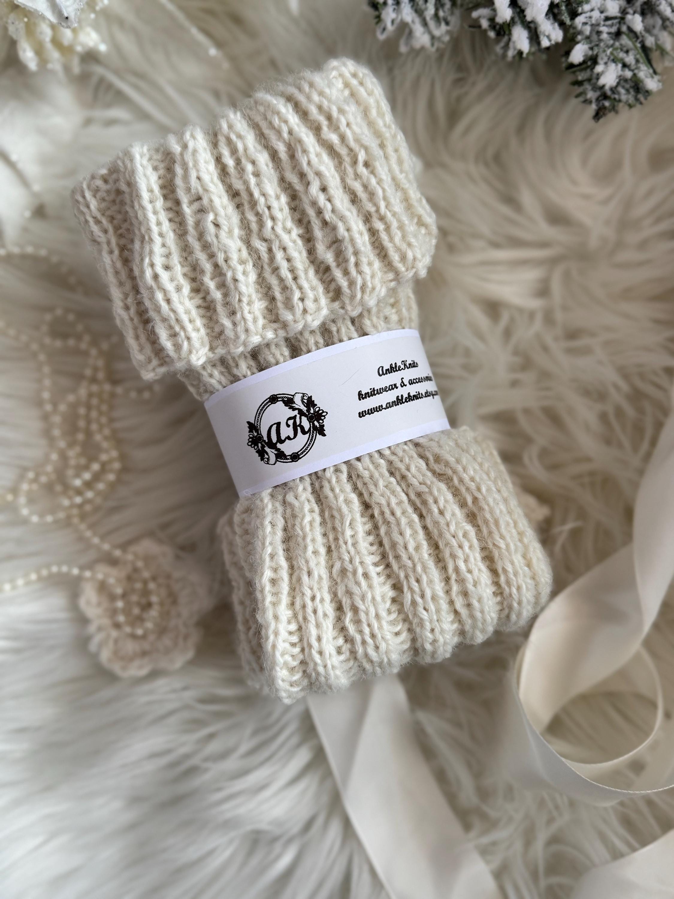 Hand Knit Alpaca Boot Cuffs | Cozy Scrunchy Leg Warmers | Winter Accessories