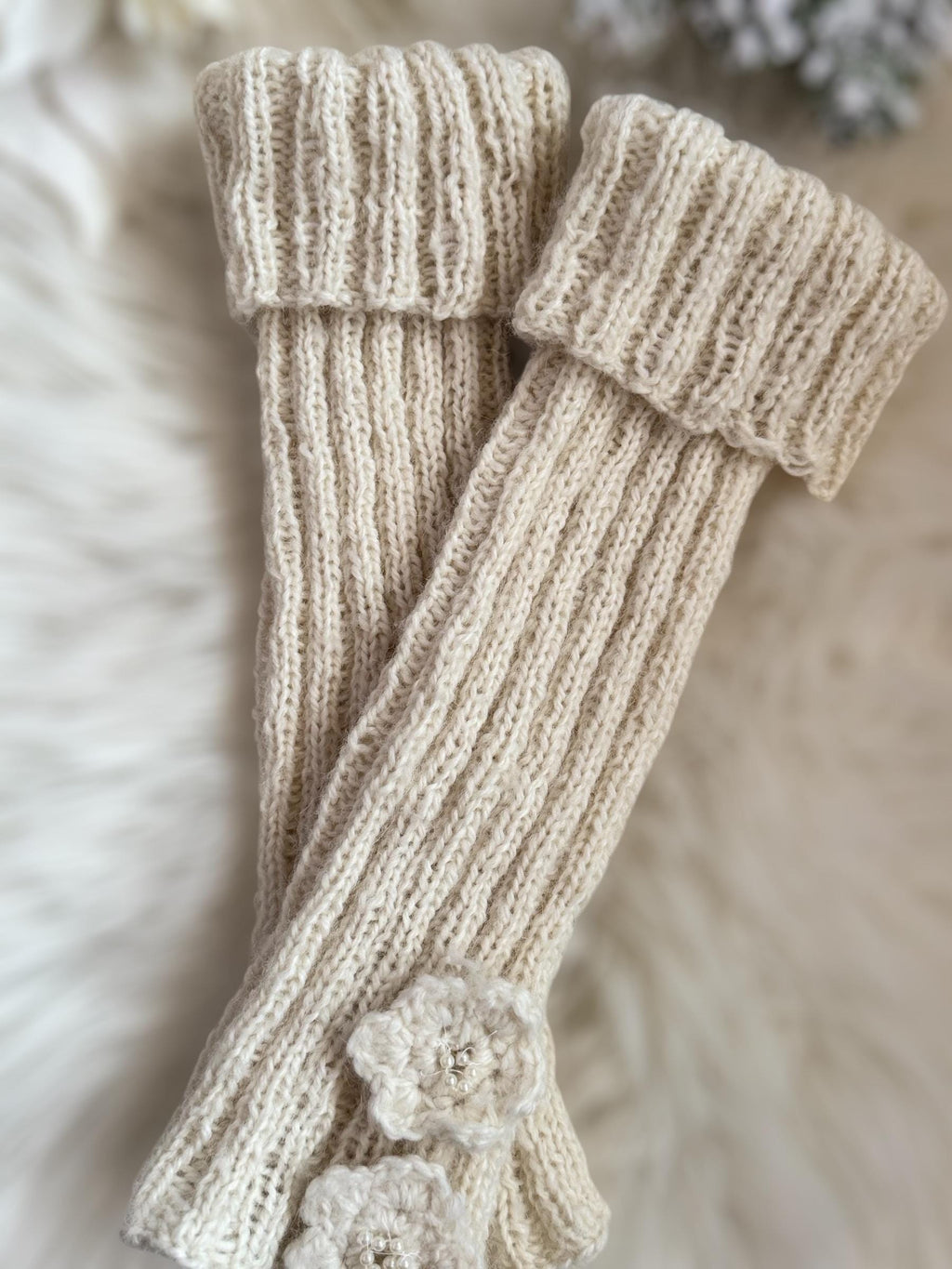 Hand Knit Alpaca Boot Cuffs | Cozy Scrunchy Leg Warmers | Winter Accessories