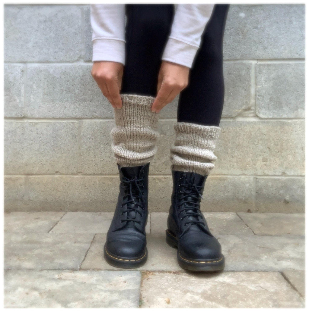 Wool Knit Leg Warmers: Adult Ankle Warmer