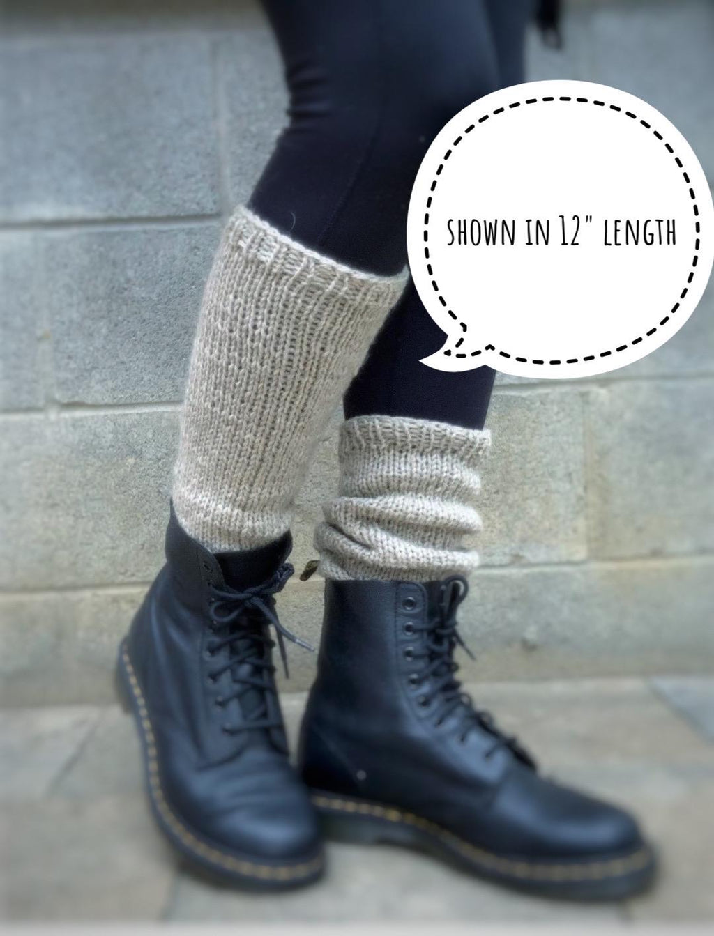 Wool Knit Leg Warmers: Adult Ankle Warmer