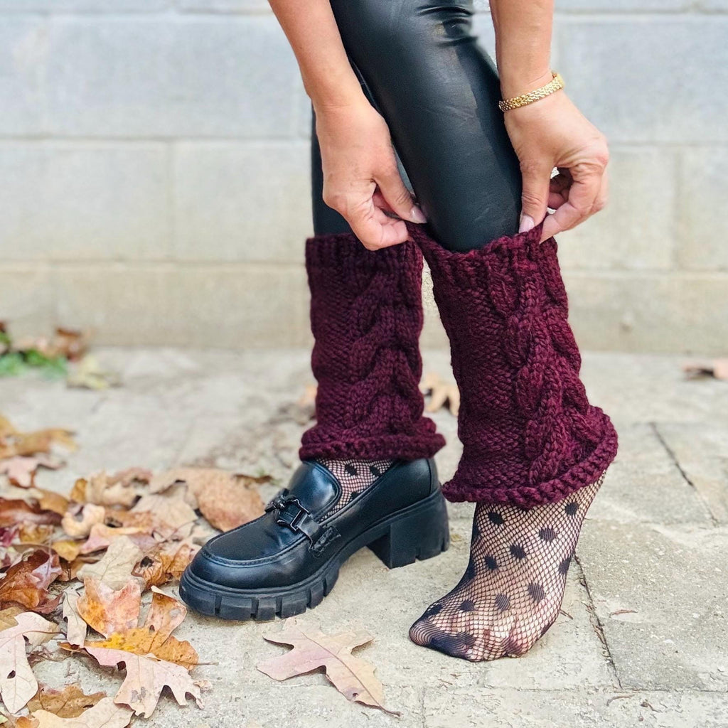 Leg warmers chunky knit women’s