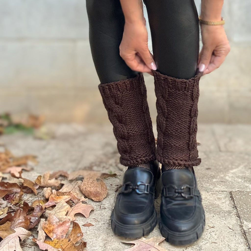 Leg warmers chunky knit women’s