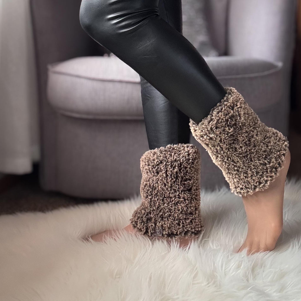 Ankle warmers chunky and fluffy for her
