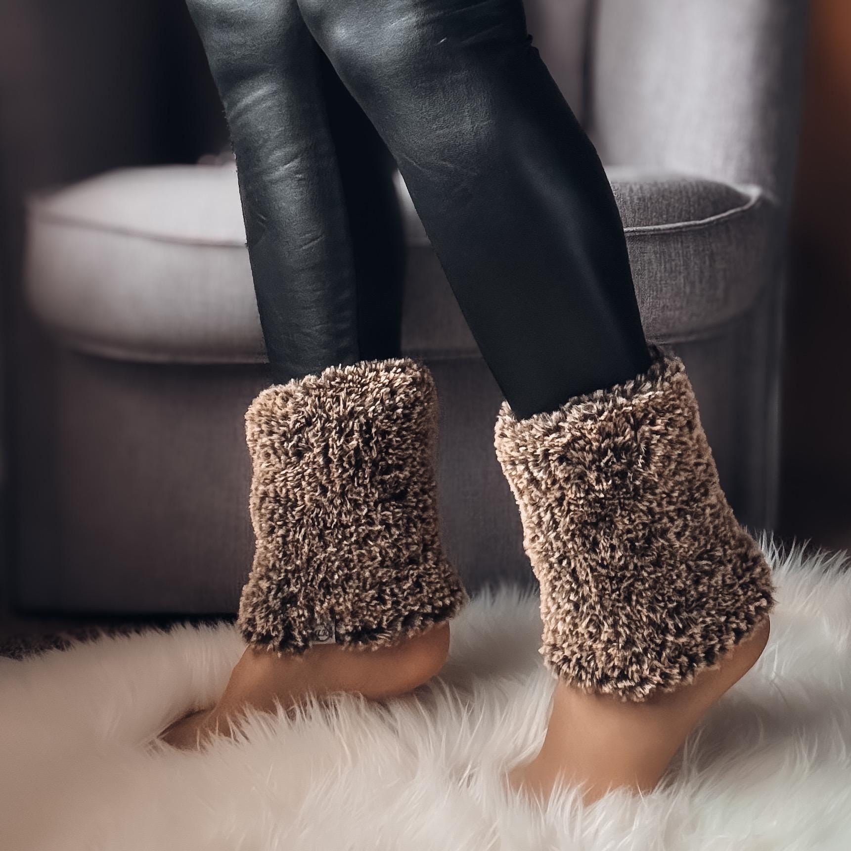 Ankle warmers chunky and fluffy for her