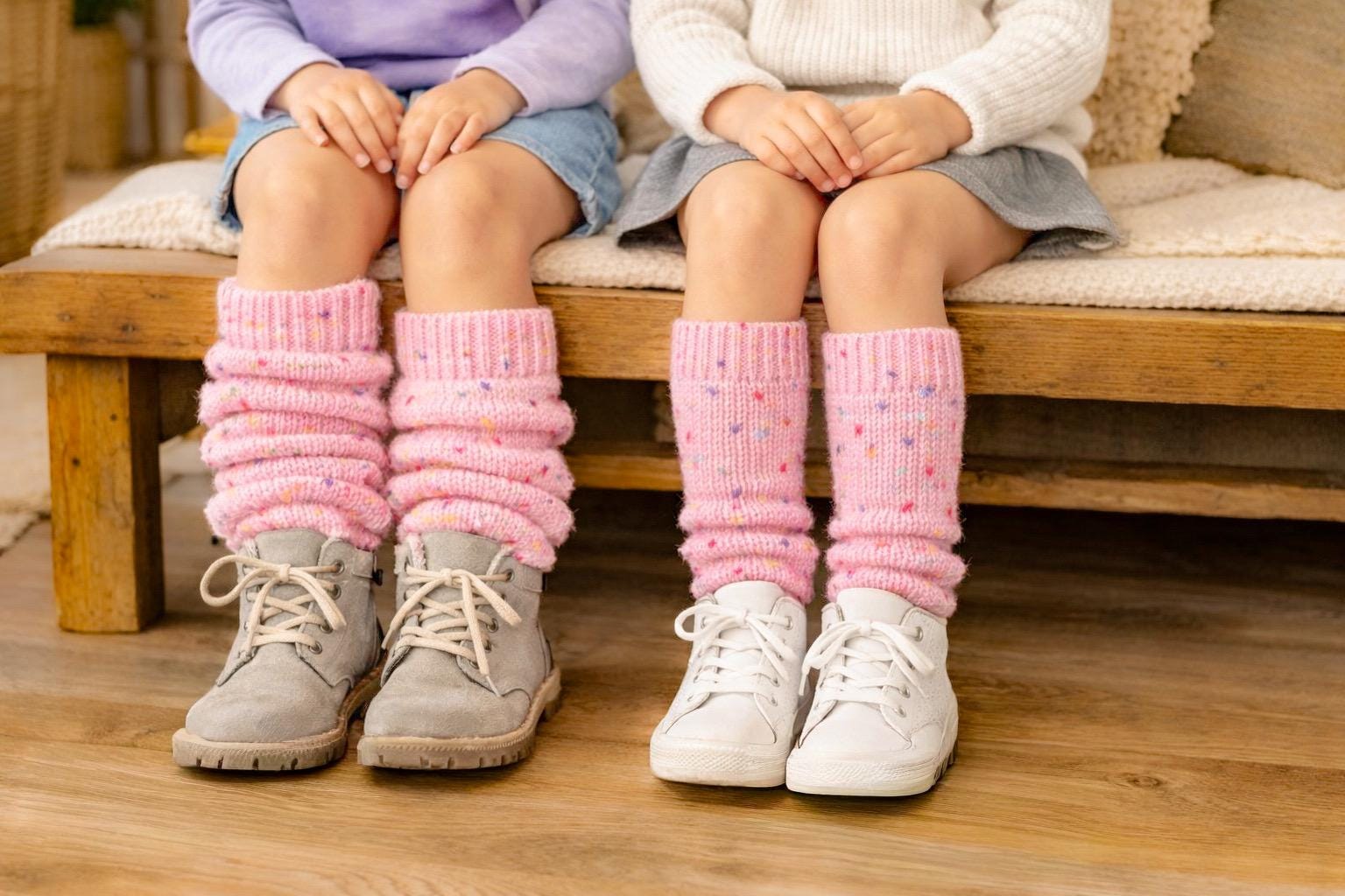 Leg warmers kids, pink birthday gift for girls